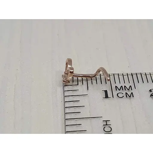 Золота сережка-пірсинг Dear в ніс Dear з фіанітом. 1052.1 - фото 4