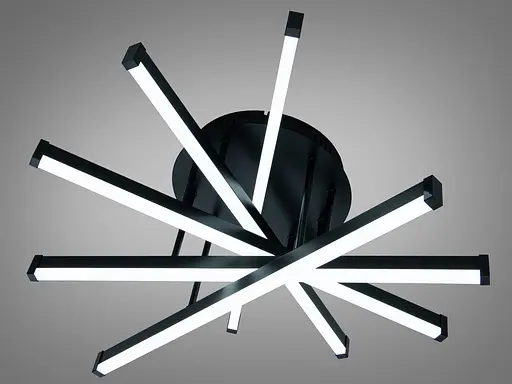 Стельова світлодіодна люстра Romin чорна 70W 5 модулів - фото 2