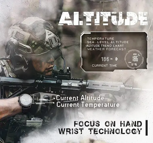 Тактические военные часы North Edge Apache AP-46 Pro мужские черные - фото 8