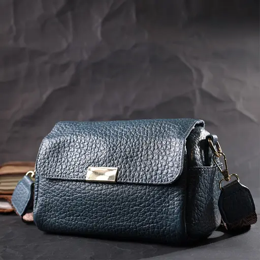 Шкіряна сумка Vintage з плечовою лямкою 20.5х13х9.5 см sum0029036 - фото 10