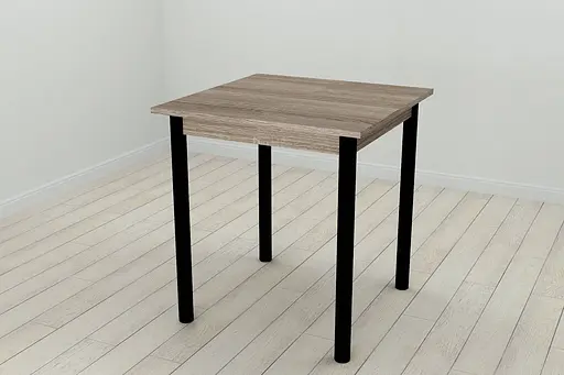 Стіл кухонний Ferrum-decor Агата 75x70x70 Чорний ДСП Сонома Трюфель 16мм (FRD-106247) - фото 3