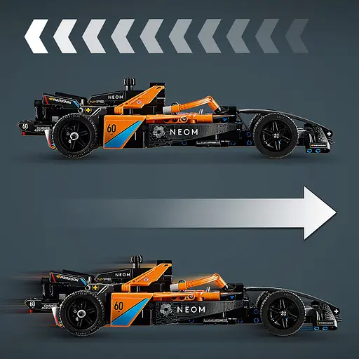 Уценка. Конструктор LEGO Technic Автомобиль для гонки NEOM McLaren Formula E 452 детали (42169) - фото 6