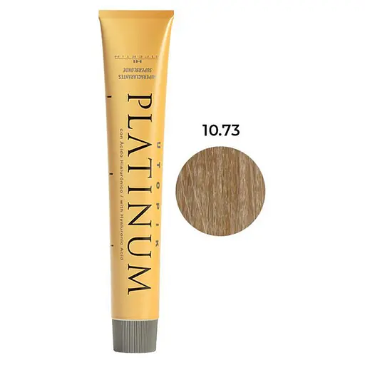 Професійна стійка крем-фарба для волосся Hipertin Platinum 10.73 супер-блонд пісочно-золотистий 60 мл - фото 1