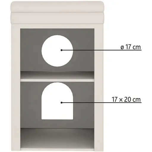 Дряпка-будиночок Trixie Saul для котів сизаль/плюш сіра/біла 39х39х64 см [CD] - фото 2