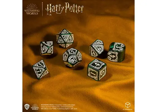 Набір кубиків Harry Potter. Slytherin Modern Dice Set - Green , 7 шт. (190142/2023/2/A) - фото 3