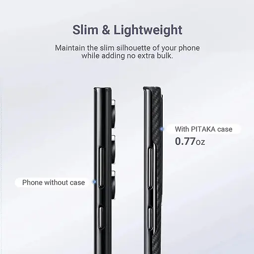 Оригинальный противоударный чехол для Samsung Galaxy S23 Ultra Pitaka MagEZ MagSafe Case 3 Twill Black/Grey - фото 3