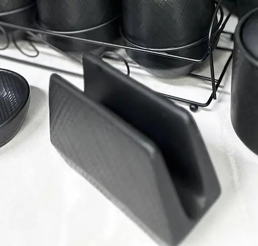 Салфетница керамическая Maestro MR-20001-44 для салфеток Черная - фото 5