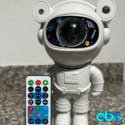 Лазерний нічник-проектор зоряного неба з bluetooth динаміком Astronaut projector light XL-818 білий - фото 2