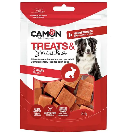 Лакомство для собак Camon мясные кубики из кролика 300 г