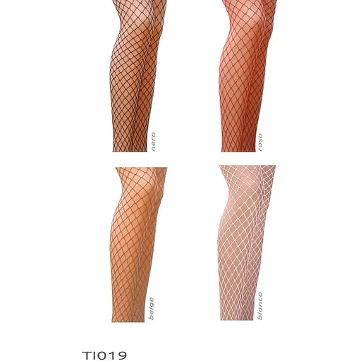 Колготки в сітку без виділених трусиків Passion TI019 nero 1/2 (fishnet) - фото 3