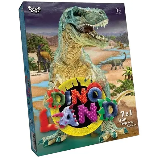 Набор креативного творчества Danko Toys Dino Land 7 в 1 Danko Toys DL-01-01U укр, набор детских игр - фото 1