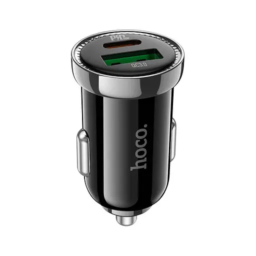 Адаптер автомобільний HOCO Leading car charger Z44 2 usb 20W чорний - фото 2