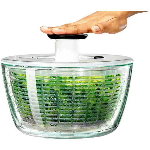 Сушка для зелені, овочів та фруктів OXO Good Grips Glass Salad Spinner (11262700) - фото 2