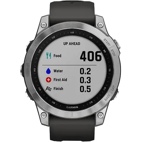 Смарт-годинник Garmin Fenix 7 Silver with Graphite Band (010-02540-00/01) - фото 7