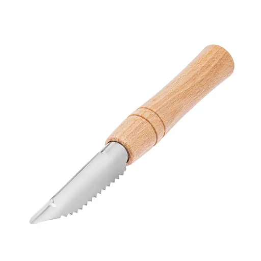 Нож экономка для чистки овощей с деревянной ручкой 18.5 см, Kitchette 84168 - фото 2