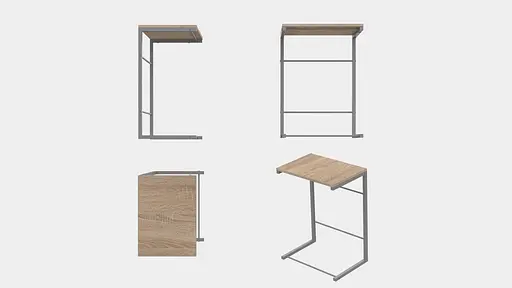 Столик Терри Ferrum-decor 650x440x330 Серый металл ДСП Дуб Сонома 16 мм (FRD-104665) - фото 8