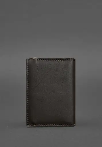 Шкіряна обкладинка для паспорта 2.0 темно-коричнева - фото 6