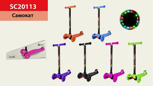 Детский самокат Bambi, SC20113, колеса PU, светящиеся (в ассортименте) - фото 5