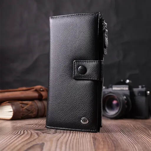 Кожаный женский кошелек ST Leather 9.5х19х2.5 см acs0028466 - фото 7