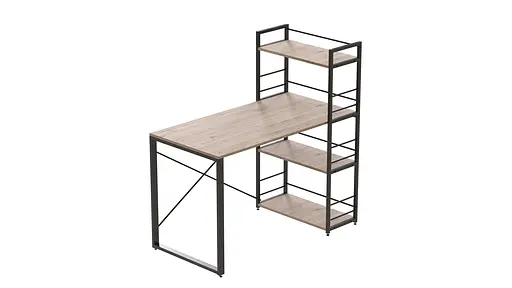 Письменный стол Ferrum-decor Серии Коннект с этажеркой 75x120x60 черный ДСП Дуб Сан-Марино 16мм (FRD-104220) - фото 6