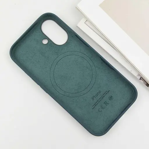 Чехол Epik Silicone case AAA с Magsafe и анимационной кнопкой для Apple iPhone 16, 6.1 Lake Green - фото 5