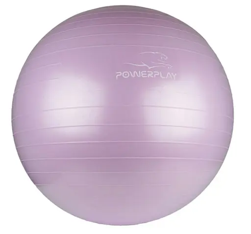 М'яч для фітнесу (фітбол) PowerPlay 4001 Ø65 cm Gymball Ліловий + помпа (PP_4001_65_Lilac) - фото 2