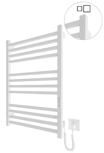 Електрична рушникосушарка HF London 770x530 white matte 6.1.0102.06.WM, Білий матовий, універсальне (коннектор), Електронний - фото 1