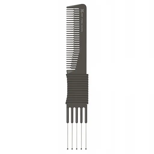 Гребінець Inter-Vion з металевою вилкою для моделювання волосся (499079) - фото 1