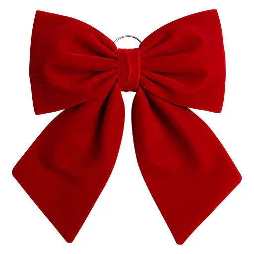 Оксамитовий бант для декору Yiwu на ялинку та двері 35×45 (см) Бордовий CR-2-3