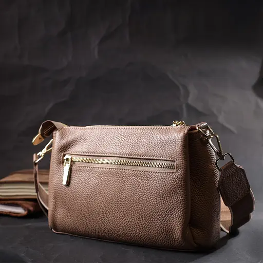 Жіноча шкіряна сумка Vintage 24х16х6.5 см sum0024810 - фото 8