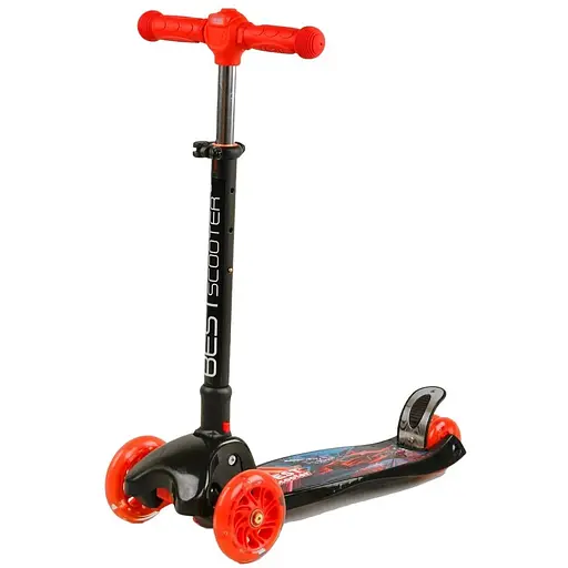 Самокат Best Scooter 24х55х60-70 см Різнобарвний 000231698