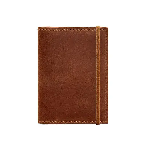 Шкіряна обкладинка для паспорта 2.0 коричнева Crazy Horse - фото 7