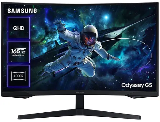 Монітор 32" Samsung Odyssey G5 S32CG550 Curved QHD VA 165Hz (LS32CG550EIXUA) - фото 1