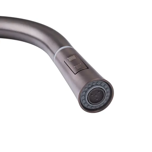 Смеситель для кухни с выдвижным изливом Mixxus Premium Pull 014 graphite MI6959 Графит - фото 5