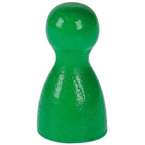 Аксесуар Фішка дерев'яна зелена для настільних ігор 2.5 см поштучно (Р00511)