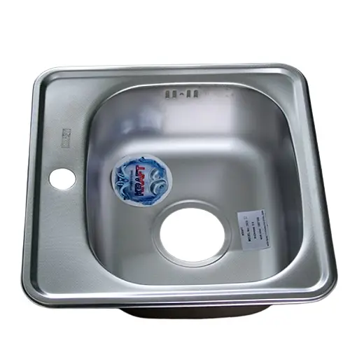 Мийка кухонна Kraft 3838 D Decor квадратна 380х380х160 мм 0,6 мм 30412 - фото 1