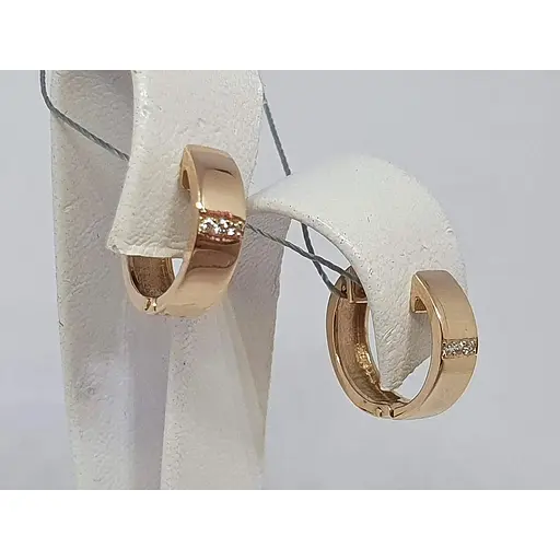 Золоті сережки Ювелірне виробництво А. Долина з фіанітами. 120911 - фото 2