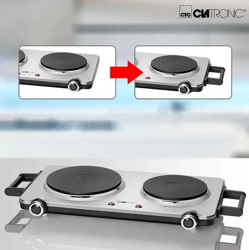 Настольная электрическая плита 2500Вт на 2 конфорки Clatronic DKP 3668 - фото 2