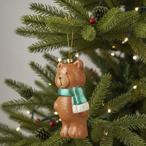 Прикраса ялинкова Bright Prospects Ведмедик з шарфом (833875) - фото 3