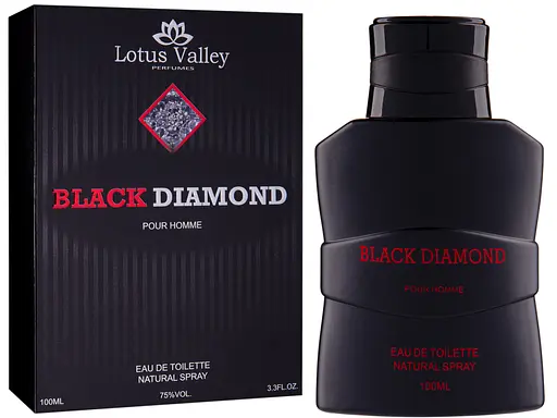 Туалетна вода для чоловіків Lotus Valley Black Diamond 100мл (MM32016) - фото 2