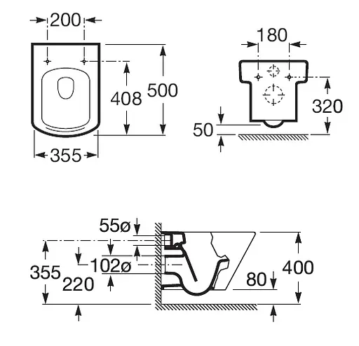 Унитаз подвесной Roca Hall A346627000, Белый - фото 2