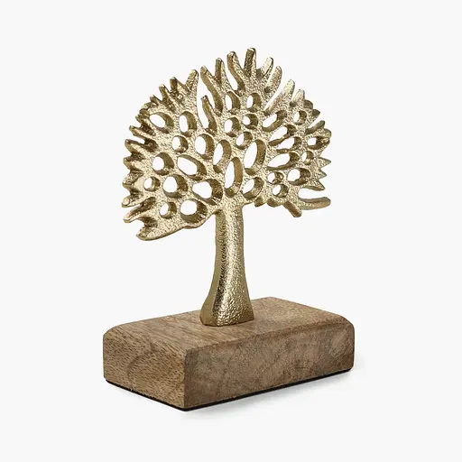 Декор алюминиевый MBM HOME Дерево на подставке золотой 100х50х135 мм (DH-ST-39 S GOLD) - фото 3