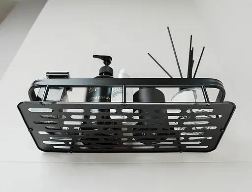 Набір металевих полиць для ванної кімнати Fabrika ONIX 2 шт Чорні  - фото 9