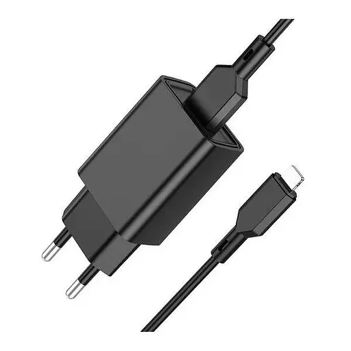 Сетевое зарядное устройство Borofone BA68A 1 x USB/2.1A + кабель Lightning - фото 3