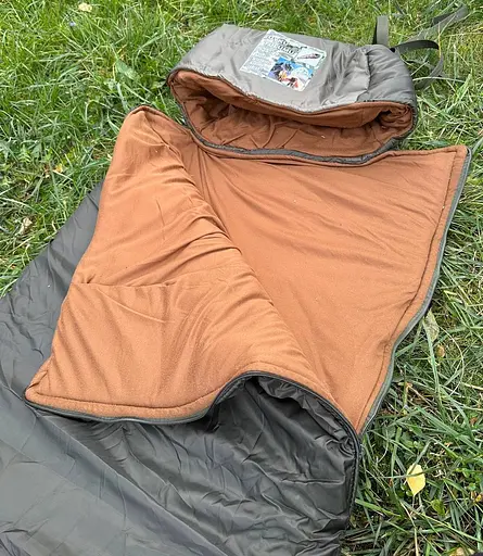 Зимний спальный мешок Tulumu 180х70 +25 см капюшон (до -35С) Хаки - фото 3