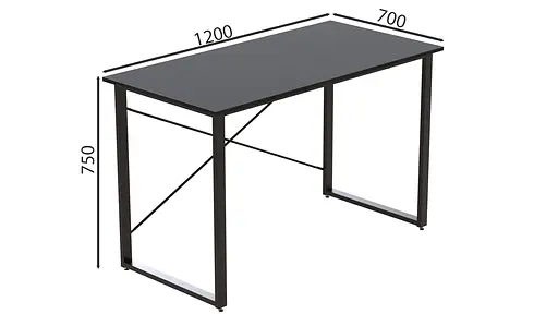 Комп'ютерний стіл Дейв 75x120x70 чорний ДСП Сосна Кембра 32мм FRD-102012 - фото 4