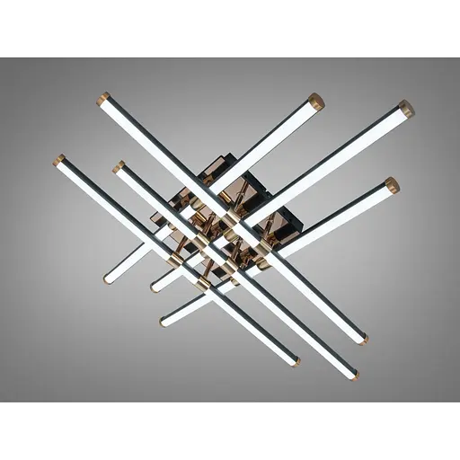 Стельова LED люстра Diasha чорна 80 Вт до 14 м² - фото 1