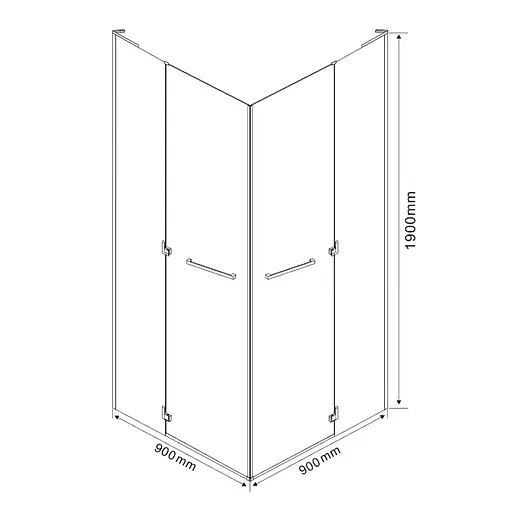 Душова кабіна Eger Rubik 90x90 без піддону 599-333/1, прозорий, хром - фото 3