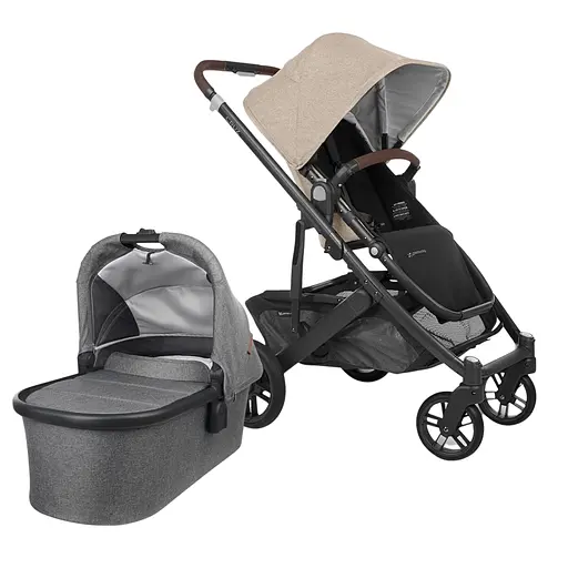 Прогулянкова коляска Uppababy Cruz V2 - LIAM + люлька Uppababy Carrycot-Greyson charcoal Melange Carbon Frame - фото 1