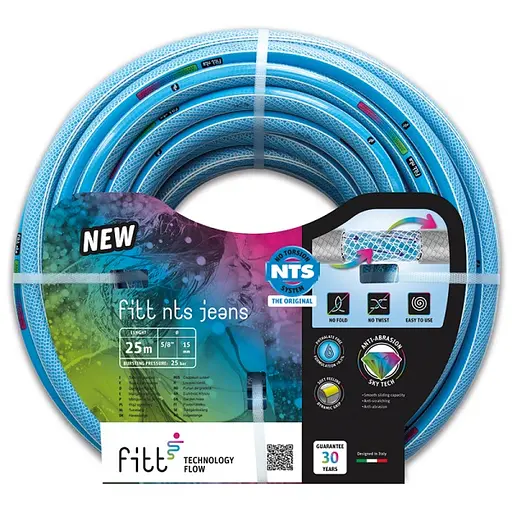 Шланг для полива FITT NTS JEANS 1/2" 20 м NTSJS1/220 - фото 1